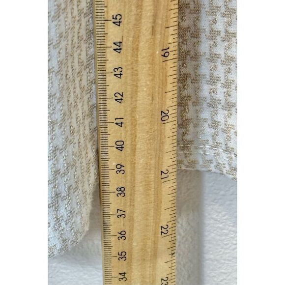 Draper James RSVP Tiered Tan Houndstooth 3/4 Puff Sleeve Mini Dress Women's XL - Picture 11 of 13